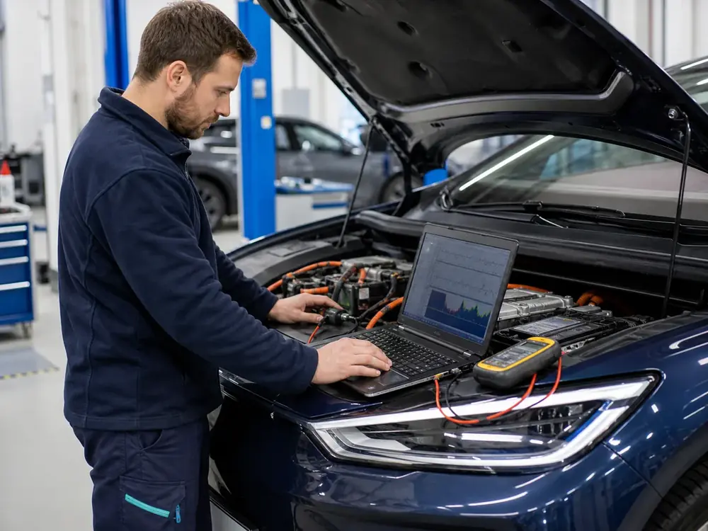 Diagnostika elektrického vozidla v moderní dílně