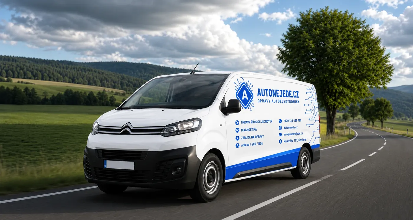 Servisní vůz Autonejede.cz na cestě k zákazníkovi